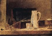 Jean Baptiste Simeon Chardin Pipe and Jug France oil painting artist
